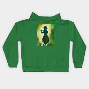 Lord krishna playing with his flute Kids Hoodie